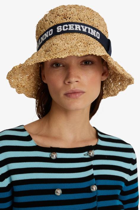 γυναίκες Ermanno Scervino μπεζ καπέλο raffia F0F4204