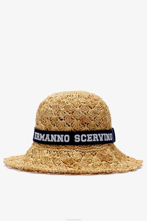 γυναίκες Ermanno Scervino μπεζ καπέλο raffia F0F4204