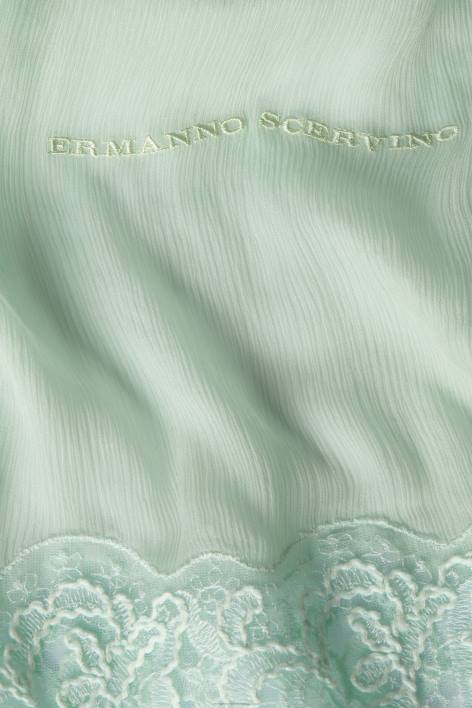 γυναίκες Ermanno Scervino verde menta σιφόν και δαντέλα έκλεψε F0F4210
