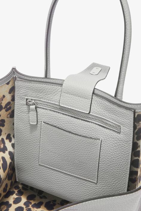 γυναίκες Ermanno Scervino grigio σφυρήλατο δέρμα μοσχαριού maggie τσάντα F0F4152