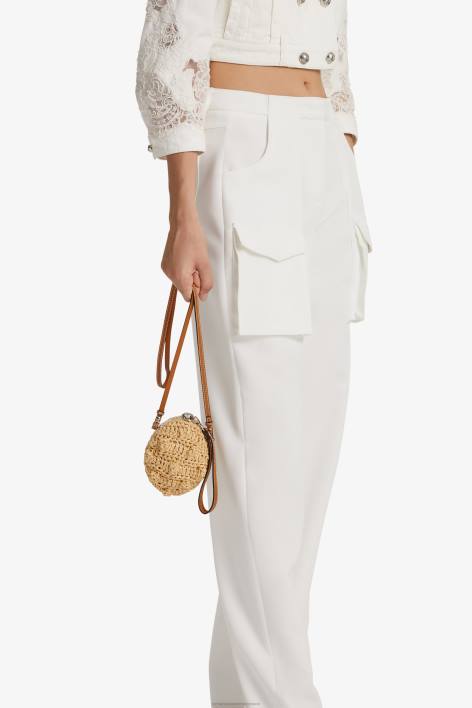 γυναίκες Ermanno Scervino μπεζ raffia boom boom bag F0F4143