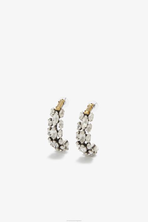 γυναίκες Ermanno Scervino argento κρυστάλλινα σκουλαρίκια F0F4177