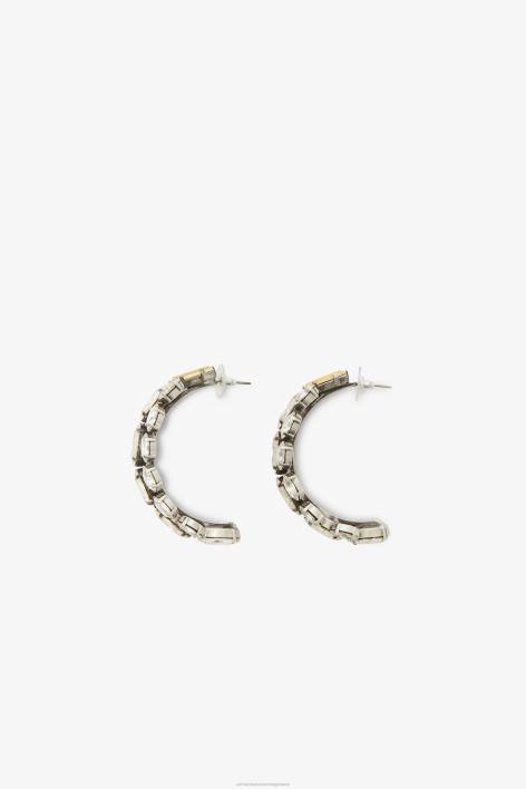 γυναίκες Ermanno Scervino argento κρυστάλλινα σκουλαρίκια F0F4177