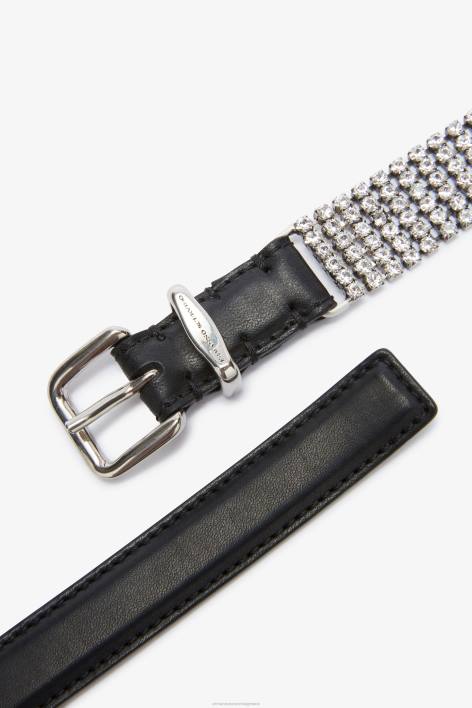 γυναίκες Ermanno Scervino μαύρος κρυστάλλινη ζώνη F0F4199