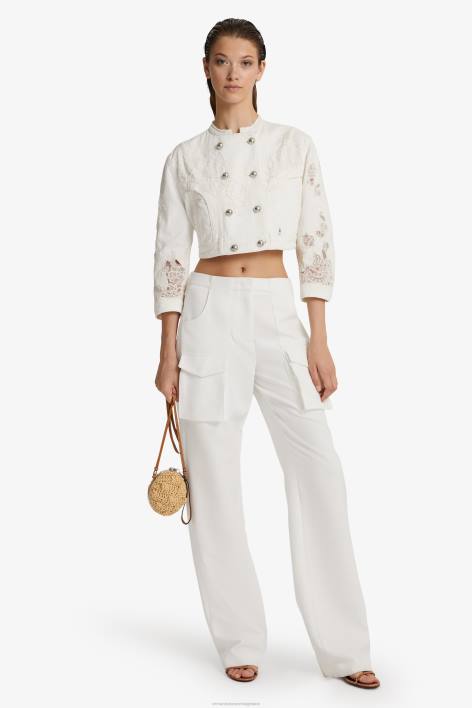 γυναίκες Ermanno Scervino άσπρο τζιν cropped μπουφάν F0F420