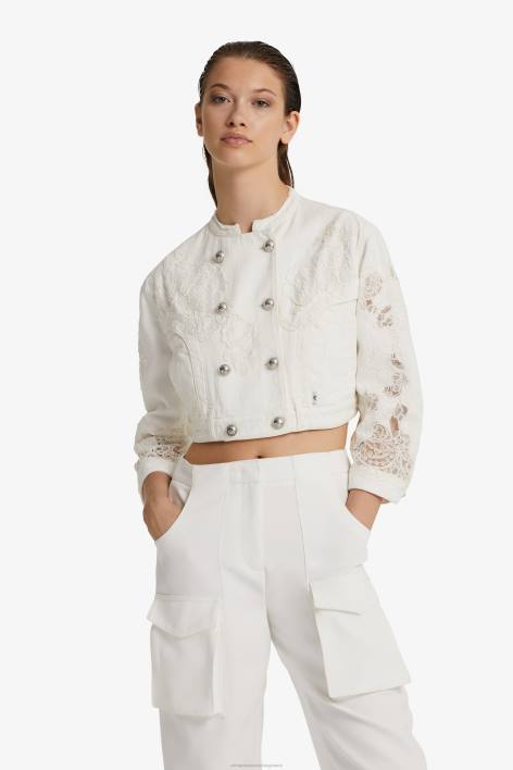 γυναίκες Ermanno Scervino άσπρο τζιν cropped μπουφάν F0F420