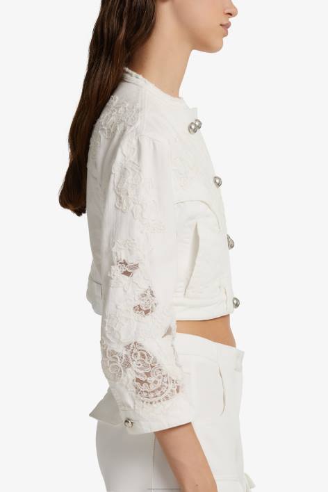 γυναίκες Ermanno Scervino άσπρο τζιν cropped μπουφάν F0F420