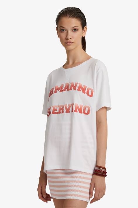 γυναίκες Ermanno Scervino το κόκκινο μεγάλο μπλουζάκι με λογότυπο F0F498
