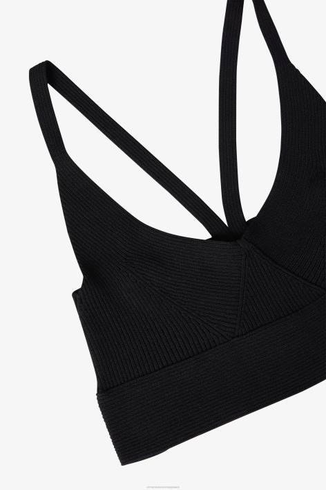 γυναίκες Ermanno Scervino μαύρος πλεκτό crop top F0F471