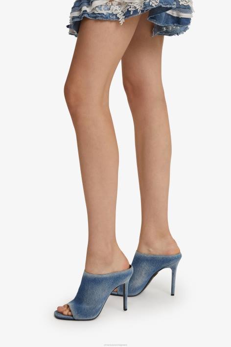γυναίκες Ermanno Scervino μπλε τζιν mules με καρούλι F0F4171